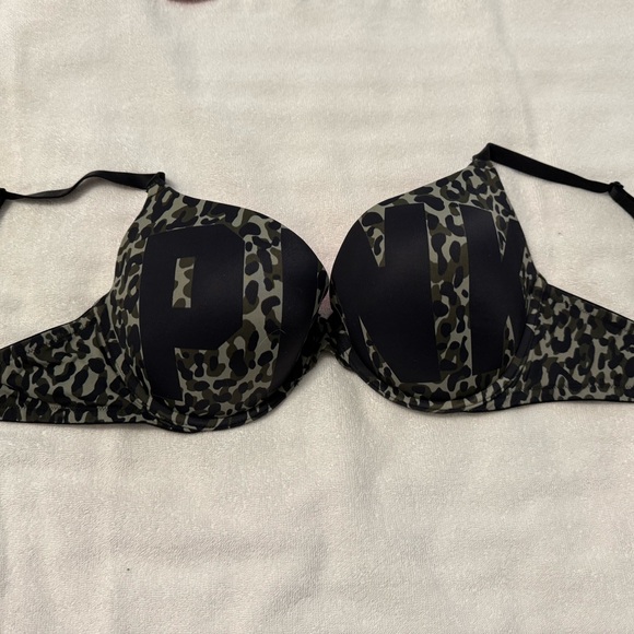 PINK Victoria's Secret Other - PINK Victoria’s Secret. Camo Print Bra with Black Lettering 36DD